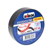 Изолента Unibob ПВХ 19 мм х 20 м чёрная