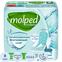 Прокладки женские гигиенические Molped Extra Hygiene Нормал (8 штук в  упаковке)