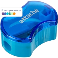 Точилка для карандашей Attache с контейнером пластиковая (эргономичная)