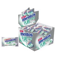 Жевательная резинка Mentos Pure White нежная мята 200 г (100 штук в упаковке)
