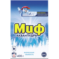 Порошок стиральный для ручной стирки Миф Аква Пудра Морозная свежесть  400 г