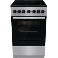 Плита электрическая Gorenje GEC5B20SG стандартной ширины серая  (стеклокерамика, 4 конфорки, 68 литров)