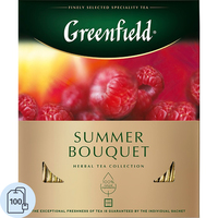 Чай ягодный фруктовый Greenfield Summer Bouquet 100 пакетиков (малина)