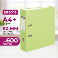 Папка-регистратор Attache Экономи 80 мм салатовая бумвинил/бумага
