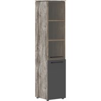 Шкаф для документов Morris Trend MHC 42.2C со стеклом (сосна  нордик/антрацит, 429х423х1956 мм)