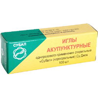 Иглы акупунктурные Субал (0.3 х 50 мм, 100 штук в упаковке)