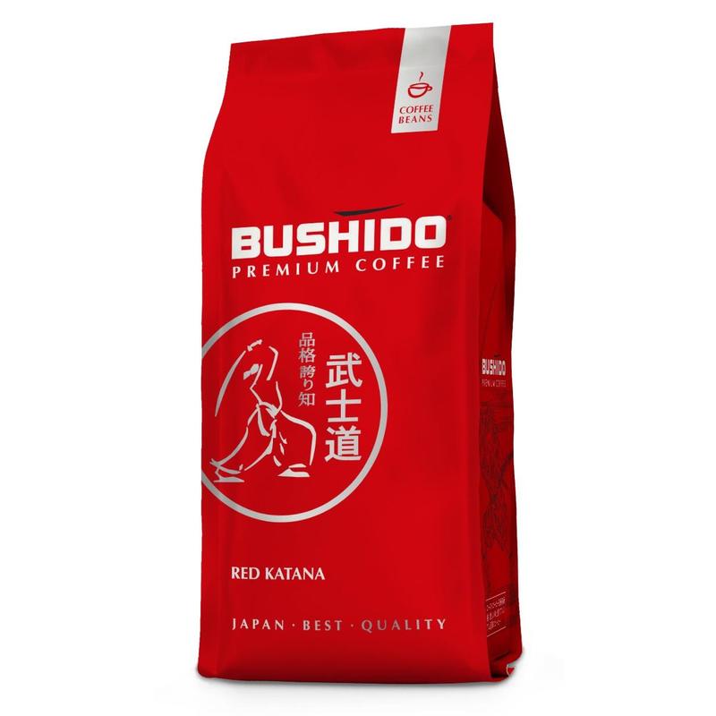 Кофе в зернах Bushido Red Katana 100% арабика 1 кг – выгодная цена – купить товар Кофе в зернах Bushido Red Katana 100% арабика 1 кг в интернет-магазине Комус