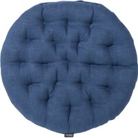 Подушка на стул круглая Tkano Essential 40х40 см лен синяя