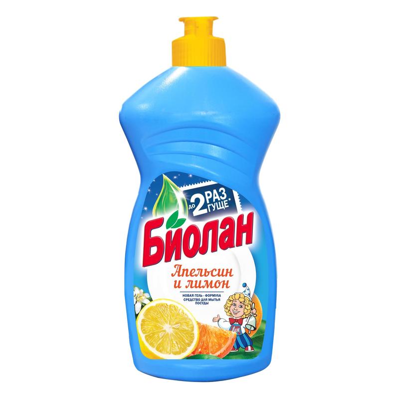 Средство для мытья посуды Биолан Апельсин и Лимон 450 г – выгодная цена – купить товар Средство для мытья посуды Биолан Апельсин и Лимон 450 г в интернет-магазине Комус