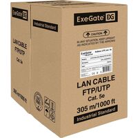 Кабель витая пара ExeGate Special UTP4-C5e-CCA-S26-IN-PVC-GY-305 cat 5e  305 м (EX261518RUS)