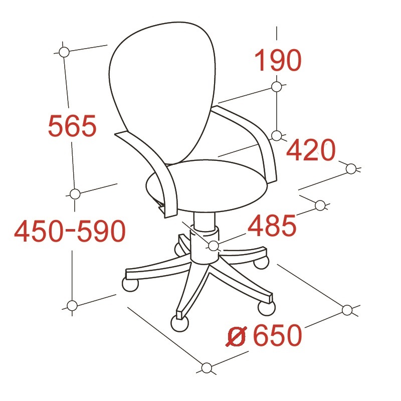 Кресло офисное easy chair 225 серое черное искусственная кожа сетка металл