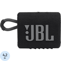 Акустическая система JBL Go 3 чёрная с подсветкой (JBLGO3BLK)