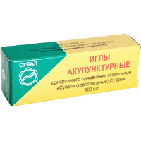 Иглы акупунктурные Субал (0.3 х 40 мм, 100 штук в упаковке)