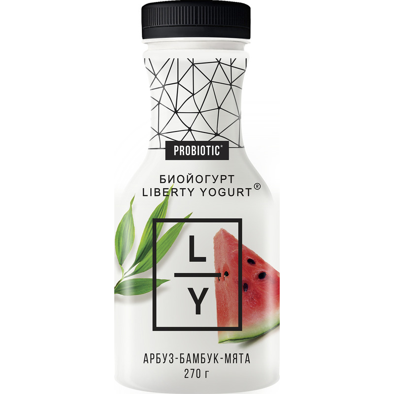 Йогурт питьевой Liberty yogurt арбуз-бамбук-мята 2