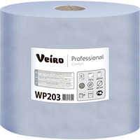 Протирочная бумага в рулонах с центральной вытяжкой Veiro Professional WP203 W1/W2 синяя (6 рулонов по  175 метров)
