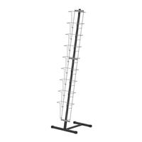 Стойка напольная Attache разборная на 9 лотков А4 (черная с хромом,  161x41x39 см)