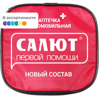 Аптечка автомобильная ФЭСТ Салют по приказу №260н с наполнителем  (текстильный футляр)