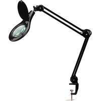 Лупа на струбцине Rexant круглая 5D с подсветкой 56 SMD LED черная