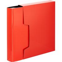 Папка файловая на 80 файлов Комус Line A4 40 мм красная в коробе (толщина обложки 0.7 мм)