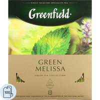 Чай зеленый Greenfield Green Melissa 100 пакетиков