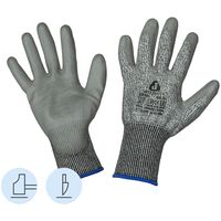 Перчатки для защиты от порезов Jeta Safety JCP051 с полиуретановым  покрытием класс защиты 5 (13 класс вязки, размер 9 (L))