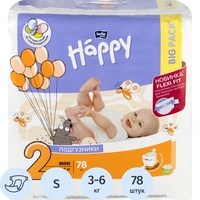 Подгузники для детей Bella Mini 3-6 кг (78 штук в упаковке)