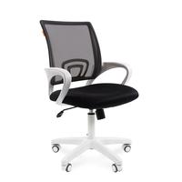 Кресло офисное Chairman 696 черное/белое (сетка/ткань, пластик)