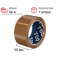 Клейкая лента упаковочная Unibob 700 50 мм x 66 м 47 мкм коричневая