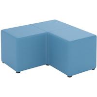 Модуль диван угловой Tetris 3-М 3Р2 пастельно-синий (искусственная кожа,  900х900х450 мм)
