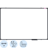 Доска магнитно-маркерная Attache BlackFrame 60x90 см односекционная с  лаковым покрытием (полочка для маркеров)
