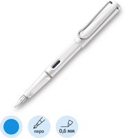 Ручка перьевая Lamy 019 Safari цвет чернил синий, цвет корпуса белый  (артикул производителя 4000226)