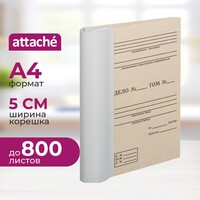Папка архивная для переплета Attache А4 50 мм картон/бумвинил до 800 листов складная