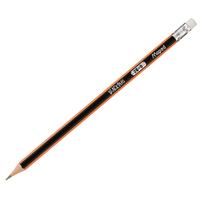 Карандаш чернографитный 2B с ластиком Maped Black Pep's заточенный  трехгранный (851722)