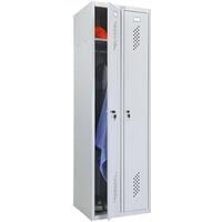 Шкаф для одежды металлический Практик Стандарт LS-21-60 (серый,  600х500х1860 мм)