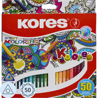 Карандаши цветные Kores Kolores 50 карандашей 50 цветов трёхгранные  (93350)