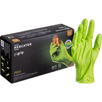 Перчатки одноразовые Gogrip Green нитриловые особопрочные зелёные  (размер XL, 50 штук/25 пар в упаковке)