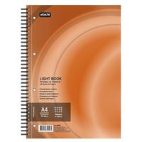 Бизнес-тетрадь Attache Selection LightBook А4 100 листов оранжевая в  клетку на спирали (218х297 мм)