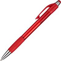 Ручка шариковая автоматическая Attache Happy синяя (красный корпус,  толщина линии 0.5 мм)