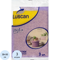 Салфетки хозяйственные Luscan вискоза 30x38 см 90 г/кв.м (3 штуки в   упаковке)
