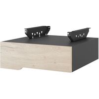 Тумба подвесная Kobor T-1 black/natural (дуб натуральный/чёрный муар,  400хх500х170 мм, 1 ящик)