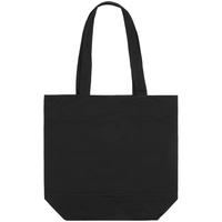 Сумка для покупок Shopaholic Zip хлопок черная (44x40x14 см)