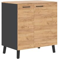 Тумба под фригобар Jay JGR 8655 (дуб бофорд/антрацит, 860х550х940 мм)