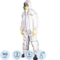 Комбинезон одноразовый с капюшоном Lakeland ChemMAX 2 белый 145 г/кв.м  (размер 62-66, XXXL, CT2S428)