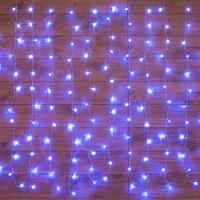 Гирлянда светодиодная Neon-Night Занавес бахрома синий свет 144 светодиодов (1.5x1.5 м)