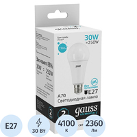 Лампа светодиодная Gauss 30 Вт E27 A 4100 К 2360 Лм матовая (73229)
