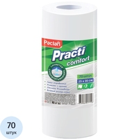 Салфетки хозяйственные в рулоне Paclan Practi Comfort вискоза и  полиэстер 25х35 см 40 г/кв.м (70 листов)