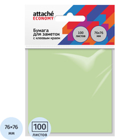 Стикеры Attache Economy 76x76 мм пастельный зеленый (1 блок на 100  листов)
