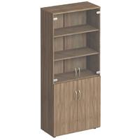 Шкаф для документов Комфорт К.379 со стеклом (дуб шамони темный,  800х380х2000 мм)