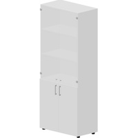 Шкаф для документов Artwood OMHS834BLBLBL со стеклом (белый,  800х440х1950 мм)