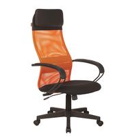 Кресло для руководителя Easy Chair 655 TTW оранжевое/чёрное   (экокожа/сетка/ткань, пластик)